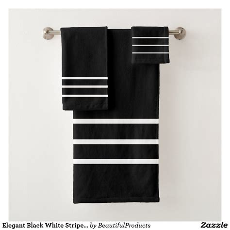 black white striped bath towels|white towels with black stripe.